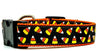 Halloween Candy Corn dog collar handmade adjustable 1" or 5/8" wide or leash Petcollarshandmade