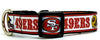 SF 49ers dog collar handmade adjustable buckle football 1" or 5/8" wide or leash Petcollarshandmade - Furrypetbeds