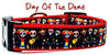 Day Of The Dead dog collar handmade adjustable buckle collar 1" wide or leash - Furrypetbeds