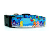 Care Bears dog collar handmade  adjustable buckle collar 1" or 5/8"wide or leash Petcollarshandmade