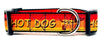 Hot Dog Dachshunds dog collar handmade adjustable buckle 1"or 5/8"wide or leash Petcollarshandmade