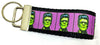 Frankenstein Key Fob Wristlet Keychain 1 1/4"wide Zipper pull Camera strap - Furrypetbeds