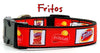 Fritos dog collar Handmade adjustable buckle collar 1" or 5/8" wide or leash Petcollarshandmade