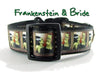 Frankenstein dog collar handmade adjustable buckle collar 1" wide or leash Petcollarshandmade