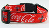 Coca Cola dog collar handmade adjustable buckle collar 1" or 5/8" wide or leash Petcollarshandmade