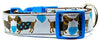 Dachshund dog collar handmade adjustable buckle collar 1" wide or leash Boy blue - Furrypetbeds