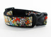 Flintstones dog collar handmade adjustable buckle collar 1" wide or leash fabric Petcollarshandmade