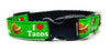 I Love Tacos dog collar handmade adjustable buckle collar 5/8" wide or leash Petcollarshandmade