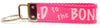 Bad To The Bone pink Key Fob Wristlet Keychain 1"wide Zipper pull Camera strap Petcollarshandmade