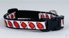 Football cat or small dog collar 1/2" wide adjustable handmade bell leash - Furrypetbeds