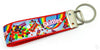 Skittles Key Fob Wristlet Keychain 1"wide Zipper pull Camera strap snack food - Furrypetbeds