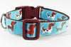 Dachshund dog collar handmade adjustable buckle collar 1" wide or leash Petcollarshandmade