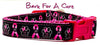 Bark For A Cure dog collar handmade adjustable buckle collar 5/8"wide or leash - Furrypetbeds