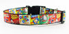 Cereal dog collar handmade adjustable buckle collar 1" or 5/8" wide or leash Petcollarshandmade