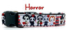 Horror dog collar handmade adjustable buckle collar 1" or 5/8" wide or leash Petcollarshandmade
