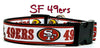 SF 49ers dog collar handmade adjustable buckle football 1" or 5/8" wide or leash Petcollarshandmade - Furrypetbeds
