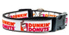 Dunkin Donuts dog collar handmade adjustable buckle 1"or 5/8" wide or leash Petcollarshandmade