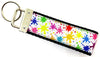 Splatter Paint Key Fob Wristlet Keychain 1 1/4"wide Zipper pull Camera strap Petcollarshandmade - Furrypetbeds