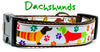 Dachshunds dog collar handmade adjustable buckle collar 1" or 5/8"wide or leash - Furrypetbeds