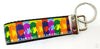 The Beatles Key Fob Wristlet Keychain 1"wide Zipper pull Camera strap handmade - Furrypetbeds