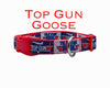 Top Gun GOOSE dog collar adjustable buckle 1" or 5/8" wide or leash Movie Petcollarshandmade
