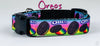 Oreo dog collar handmade adjustable buckle collar 5/8" wide or leash fabric - Furrypetbeds