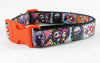 Horror dog collar handmade adjustable buckle collar 1" wide or leash Petcollarshandmade