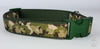 Green Camo dog collar handmade adjustable buckle 1"or 5/8" wide or leash hunting Petcollarshandmade
