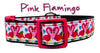 Pink Flamingo dog collar Handmade adjustable buckle 1" or 5/8" wide or leash - Furrypetbeds