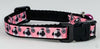 Pugs  cat & small dog collar 1/2" wide adjustable handmade bell Or leash - Furrypetbeds