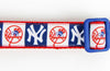 NY Yankees dog collar handmade adjustable buckle collar football 1"wide or leash Petcollarshandmade