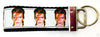 David Bowie Key Fob Wristlet Keychain 11/4"wide Zipper pull Camera strap - Furrypetbeds