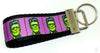 Frankenstein Key Fob Wristlet Keychain 1 1/4"wide Zipper pull Camera strap - Furrypetbeds