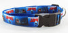 Jaws dog collar handmade adjustable buckle collar 1" or 5/8" wide or leash movie Petcollarshandmade