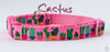Cactus girl dog collar handmade adjustable buckle collar 1" or 5/8"wide or leash Petcollarshandmade