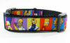 Simpsons dog collar handmade adjustable buckle collar 1" or 5/8" wide or leash - Furrypetbeds