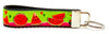 Watermelon Key Fob Wristlet Keychain 1"wide Zipper pull Camera strap handmade - Furrypetbeds