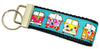 VW Bus Key Fob Wristlet Keychain 1 1/4"wide Zipper pull Camera strap - Furrypetbeds