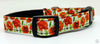 Flowers dog collar handmade adjustable buckle collar 5/8" wide or leash fabric - Furrypetbeds