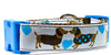 Dachshund dog collar handmade adjustable buckle collar 1" wide or leash Boy blue - Furrypetbeds