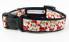 Santa dog collar handmade adjustable buckle collar 1" wide or leash Christmas Petcollarshandmade