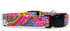 Flowers/Rainbow dog collar handmade adjustable buckle collar 5/8" wide narrow Petcollarshandmade - Furrypetbeds