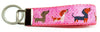 Dachshund Key Fob Wristlet Keychain 1"wide Zipper pull Camera strap handmade - Furrypetbeds