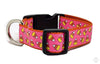 Halloween Candy Corn dog collar handmade adjustable buckle 1"wide or leash Petcollarshandmade
