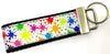 Splatter Paint Key Fob Wristlet Keychain 1 1/4"wide Zipper pull Camera strap Petcollarshandmade - Furrypetbeds