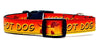 Hot Dog Dachshunds dog collar handmade adjustable buckle 5/8" wide or leash Petcollarshandmade