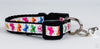 Butterflies cat or small dog collar 1/2" wide adjustable handmade bell or leash Petcollarshandmade