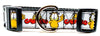 Garfield dog collar handmade adjustable buckle collar 1" wide or leash movie Petcollarshandmade
