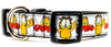 Garfield dog collar handmade adjustable buckle collar 1" wide or leash movie Petcollarshandmade