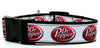 Dr Pepper Dog collar handmade adjustable buckle collar 1" or 5/8" wide or leash Petcollarshandmade